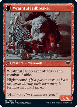 Weary Prisoner // Wrathful Jailbreaker : INNISTRAD CRIMSON VOW - 184/277