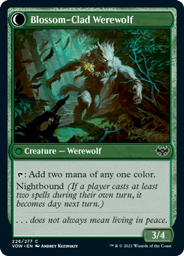 Weaver of Blossoms // Blossom-Clan Werewolf : INNISTRAD CRIMSON VOW -  226/277 - Lockett Labs UK