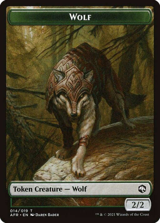 Wolf Token : DUNGEONS & DRAGONS: ADVENTURES IN THE FORGOTTEN REALMS - 014/019 - Lockett Labs UK