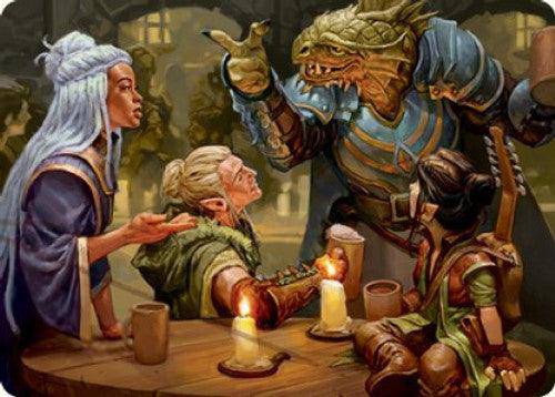 You Meet in a Tavern : DUNGEONS & DRAGONS: ADVENTURES IN THE FORGOTTEN REALMS (Art card) - 49/81