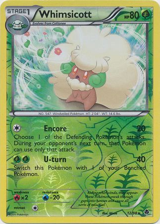 Whimsicott : EMERGING POWERS (Reverse holo) - 12/98