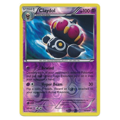 Claydol : ANCIENT ORIGINS (Reverse holo) - 33/98