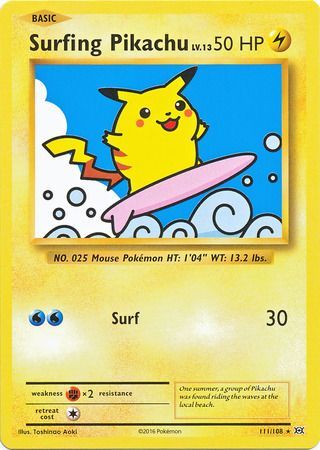 Surfing Pikachu : EVOLUTIONS - 111/108 - Lockett Labs UK