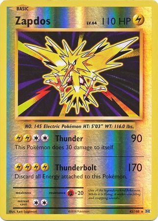 Zapdos : EVOLUTIONS (Reverse holo) - 42/108 - Lockett Labs UK