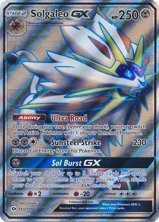 Solgaleo GX : SUN & MOON BASE - 143/149 - Lockett Labs UK