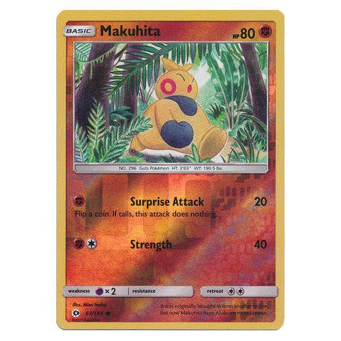 Makuhita : SUN & MOON BASE (Reverse holo) - 67/149