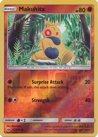 Makuhita : SUN & MOON BASE (Reverse holo) - 67/149