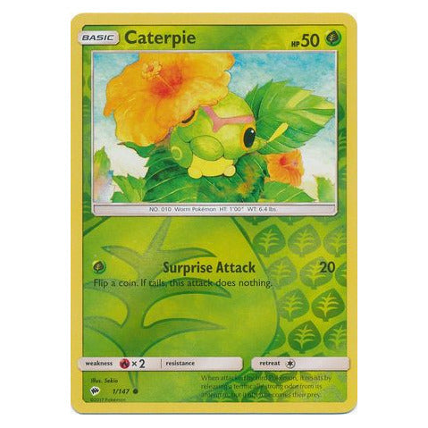 Caterpie : BURNING SHADOWS (Reverse holo) - 1/147