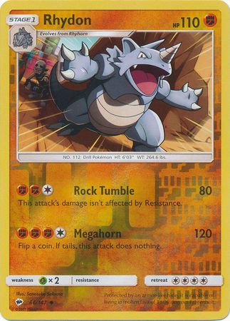 Rhydon : BURNING SHADOWS (Reverse holo) - 66/147