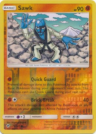 Sawk : BURNING SHADOWS (Reverse holo) - 72/147