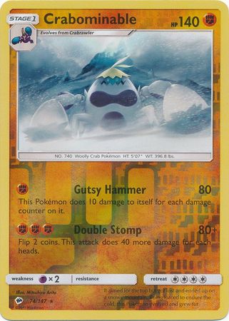 Crabominable : BURNING SHADOWS (Reverse holo) - 74/147