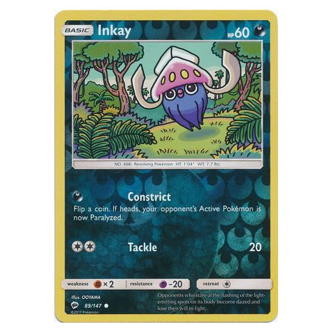 Inkay : BURNING SHADOWS (Reverse holo) - 89/147