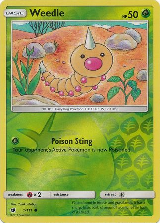 Weedle : CRIMSON INVASION (Reverse holo) - 1/111