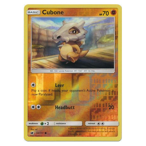 Cubone : CRIMSON INVASION (Reverse holo) - 52/111