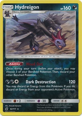 Hydreigon : CRIMSON INVASION (Reverse holo) - 62/111 - Lockett Labs UK