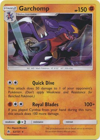Garchomp : FORBIDDEN LIGHT (Holo) - 62/131 - Lockett Labs UK
