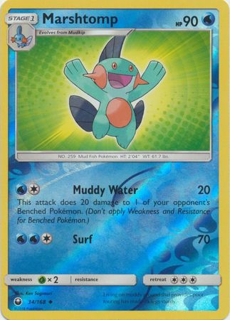 Marshtomp : CELESTIAL STORM (Reverse holo) - 34/168 - Lockett Labs UK