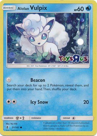 Alolan Vulpix : TOYS ‘R’ US PROMO (Holo) (Sealed) - 21/145 - Lockett Labs UK