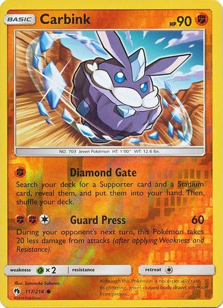 Carbink : LOST THUNDER (Reverse holo) - 117/214 - Lockett Labs UK