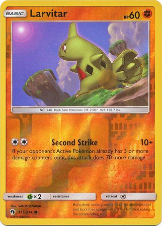 Larvitar : LOST THUNDER (Reverse holo) - 115/214 - Lockett Labs UK
