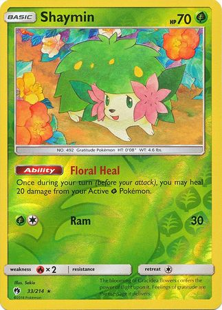 Shaymin : LOST THUNDER (Reverse holo) - 33/214 - Lockett Labs UK