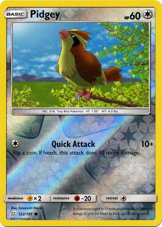 Pidgey : TEAM UP (Reverse holo) - 122/181