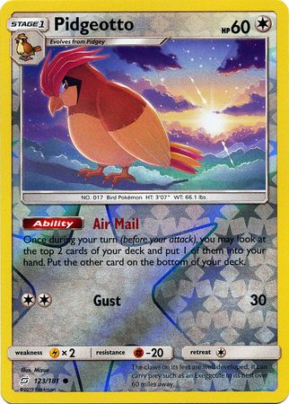 Pidgeotto : TEAM UP (Reverse holo) - 123/181