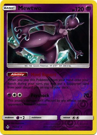 Mewtwo : UNBROKEN BONDS (Reverse holo) - 75/214