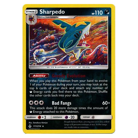 Sharpedo : UNBROKEN BONDS (Reverse holo) - 111/214