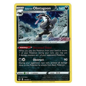 Galarian Obstagoon : SWORD & SHIELD BASE STAMPED PROMO (Holo) (Sealed) - 119/202