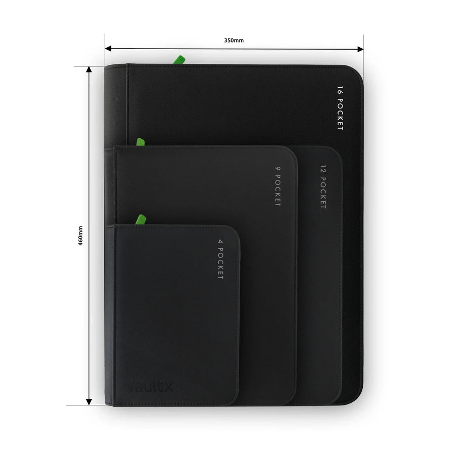Vault X : 16-Pocket Exo-Tec Zip Binder XXL (1088 Cards) - Signature Black