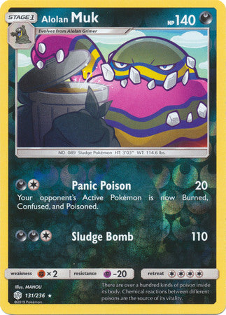 Alolan Muk : COSMIC ECLIPSE (Reverse holo) - 131/236 - Lockett Labs UK