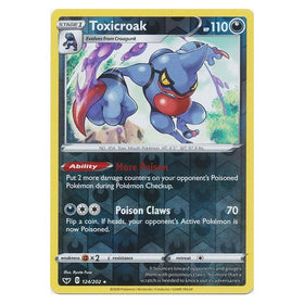 Toxicroak : SWORD & SHIELD BASE (Reverse holo) - 124/202