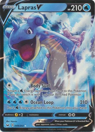 Lapras V : SWORD & SHIELD BASE - 049/202 - Lockett Labs UK
