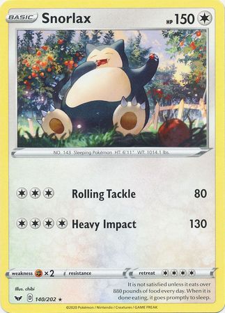 Snorlax : SWORD & SHIELD BASE - 140/202