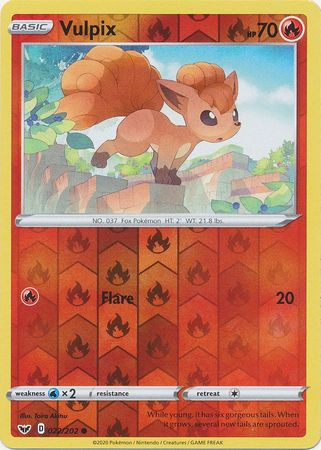 Vulpix : SWORD & SHIELD BASE (Reverse holo) - 022/202