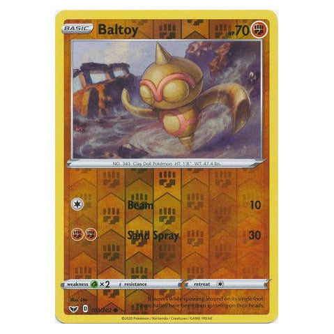 Baltoy : SWORD & SHIELD BASE (Reverse holo) - 101/202