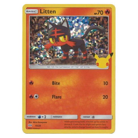 Litten : 25TH ANNIVERSARY MCDONALDS 2021 (Holo) - 15/25