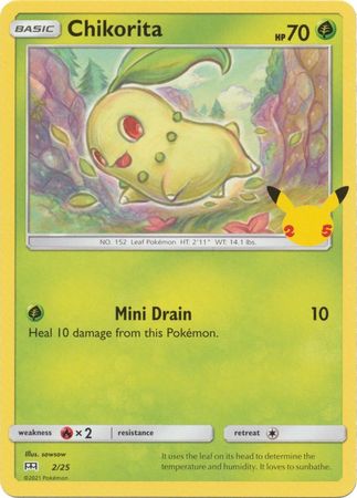 Chikorita : 25TH ANNIVERSARY MCDONALDS 2021 - 2/25