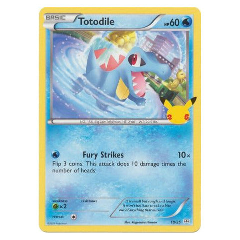 Totodile : 25TH ANNIVERSARY MCDONALDS 2021 - 18/25