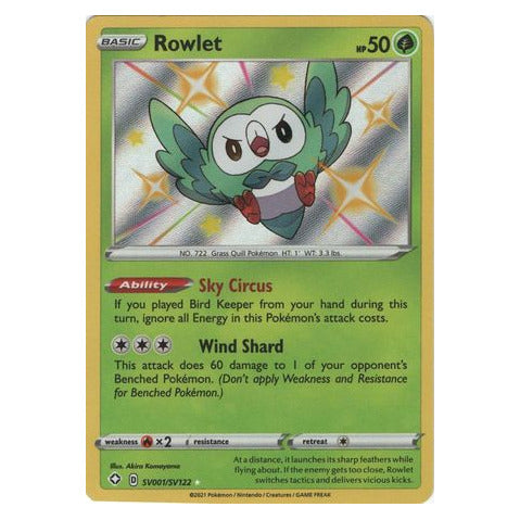 Rowlet : SHINING FATES - SV001/SV122