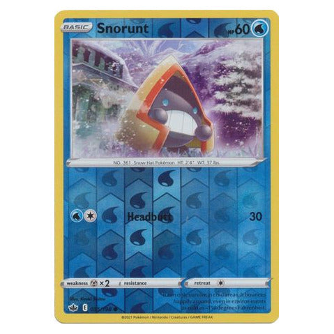 Snorunt : CHILLING REIGN (Reverse holo) - 035/198