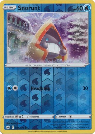 Snorunt : CHILLING REIGN (Reverse holo) - 035/198