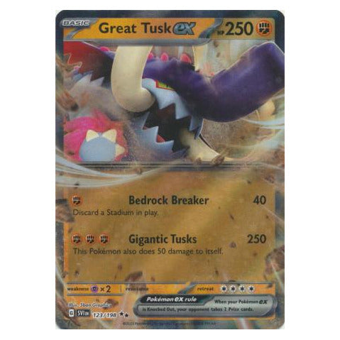 Great Tusk ex : SCARLET & VIOLET BASE - 123/198