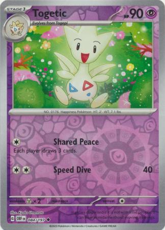 Togetic : OBSIDIAN FLAMES (Reverse holo) - 084/197