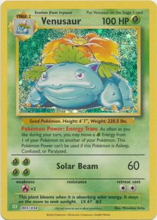 Venusaur : PROMO (Holo) - 003/034 - CLV