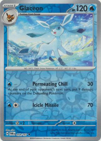 Glaceon : TWILIGHT MASQUERADE (Reverse holo) - 054/167 - Lockett Labs UK
