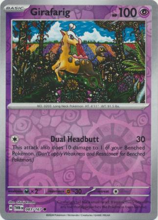 Girafarig : TWILIGHT MASQUERADE (Reverse holo) - 083/167 - Lockett Labs UK