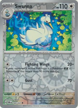Swanna : TWILIGHT MASQUERADE (Reverse holo) - 140/167 - Lockett Labs UK