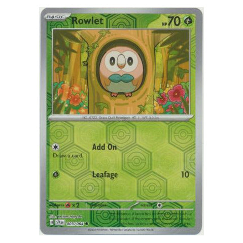 Rowlet : SHROUDED FABLE (Reverse holo) - 003/064